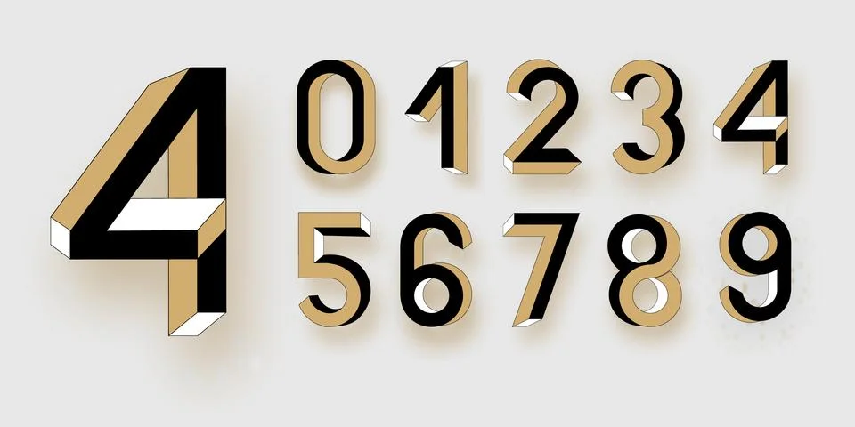 Impossible shape font. Memphis style letters. Colored letters in the style of Stock Illustration