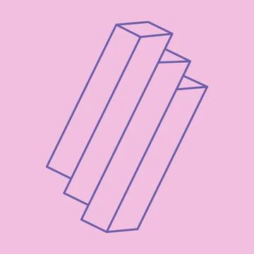 Impossible shape. Logo. Sacred geometry figure. Optical illusion. Abstract Stock Illustration