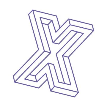 Impossible shape. Logo. Sacred geometry figure. Optical illusion. Abstract Stock Illustration