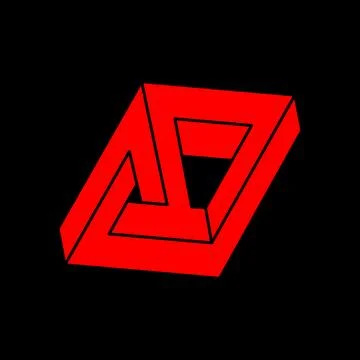 Impossible shape. Logo. Sacred geometry figure. Optical illusion. Abstract Stock Illustration