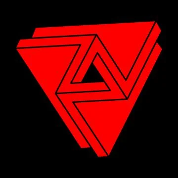 Impossible shape. Logo. Sacred geometry figure. Optical illusion. Abstract Stock Illustration