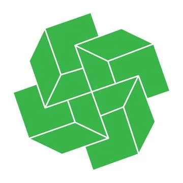 Impossible shape. Logo. Sacred geometry figure. Optical illusion. Abstract Stock Illustration