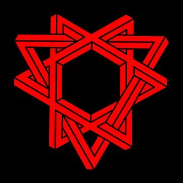 Impossible shape, optical illusion logo, vector. Optical art objects. Geometric Stock Illustration