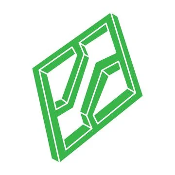 Impossible shape, optical illusion logo, vector. Optical art object. Geometric Ilustração Stock