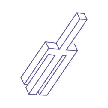 Impossible shape, optical illusion, vector. Optical art green objects. Logo Stock Illustration