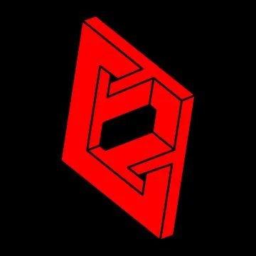 Impossible shape, optical illusion, vector. Optical art objects. Logo. Geometric 스톡 일러스트