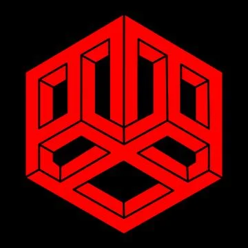 Impossible shape, optical illusion, vector. Optical art objects. Logo. Geometric Stock Illustration