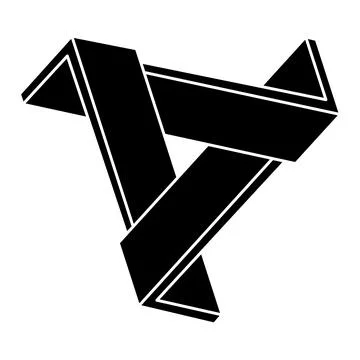 Impossible shape. Sacred geometry figure. Optical illusion. Abstract eternal Stock Illustration