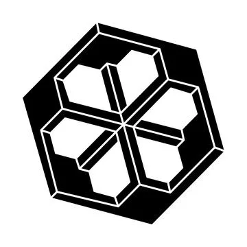 Impossible shape. Sacred geometry figure. Optical illusion. Abstract eternal Stock Illustration
