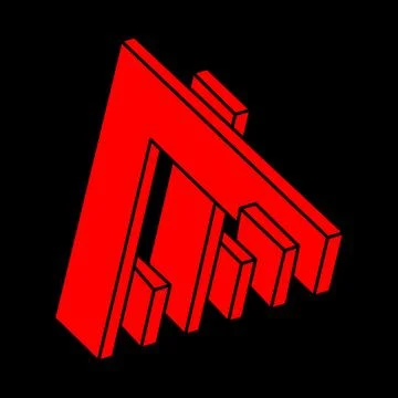 Impossible shape. Sacred geometry figures. Optical illusion. Abstract eternal Stock Illustration