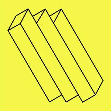 Impossible shape. Sacred geometry. Optical illusion. Abstract eternal geometric Stock Illustration