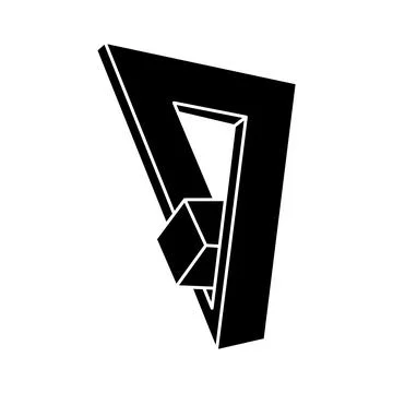 Impossible shape. Unreal geometry. Optical art. Web design element. Optical Stock Illustration
