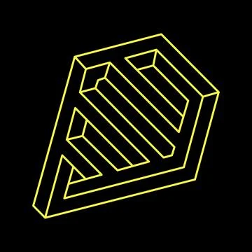 Impossible shapes. Line design. Vector illustration. Optical illusion objects イラスト素材