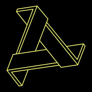 Impossible shapes. Line design. Vector illustration. Optical illusion objects Illustrazione stock