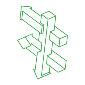 Impossible shapes. Logo. Optical illusion. Abstract eternal geometric object Illustrazione stock