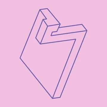 Impossible shapes. Logo. Sacred geometry figure. Optical illusion. Abstract Stock Illustration