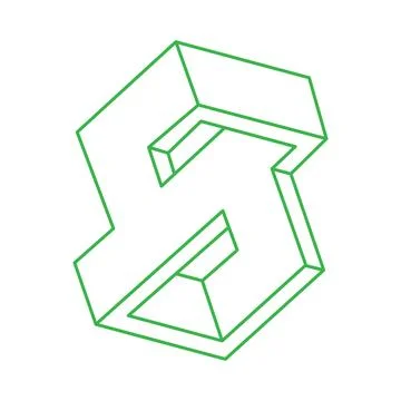 Impossible shapes. Logo. Sacred geometry. Optical illusion figure. Abstract Stock Illustration