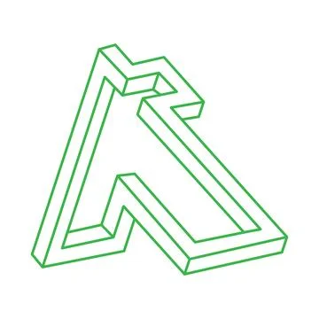 Impossible shapes. Logo. Sacred geometry figures. Optical illusion. Abstract Stock Illustration
