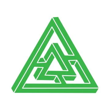 Impossible shapes. Logo. Sacred geometry figure. Optical illusion triangle イラスト素材