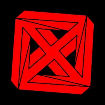 Impossible shapes. Optical illusion. Abstract eternal geometric objects 스톡 일러스트