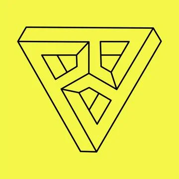 Impossible shapes. Optical illusion. Abstract eternal geometric objects 스톡 일러스트