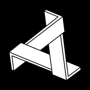 Impossible shapes. Optical illusion. Abstract eternal geometric object. Optical Stock Illustration