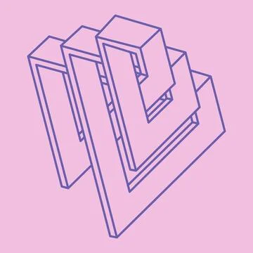 Impossible shapes, optical illusion figures, vector. Escher paradox. Optical art Stock Illustration