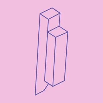 Impossible shapes, optical illusion figures, vector. Optical art objects. イラスト素材