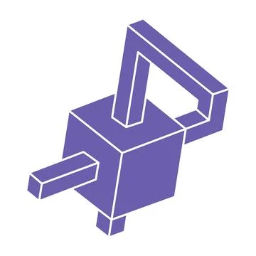 Impossible shapes, optical illusion logo, vector. Optical art objects. Geometric Stock Illustration