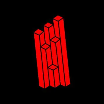 Impossible shapes, optical illusion logo, vector. Optical art objects. Geometric Stockillustratie