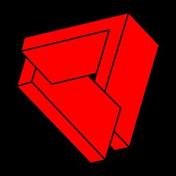 Impossible shapes, optical illusion logo, vector. Optical art objects. Geometric イラスト素材