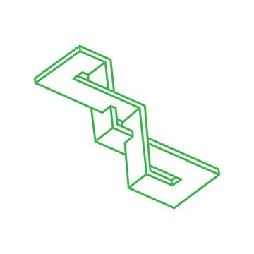 Impossible shapes, optical illusion logo, vector. Optical art objects. Geometric イラスト素材