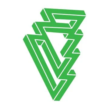 Impossible shapes, optical illusion logo, vector. Optical art objects. Geometric 스톡 일러스트