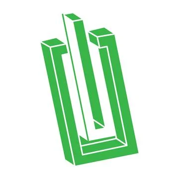 Impossible shapes, optical illusion logo, vector. Optical art objects. Geometric 스톡 일러스트