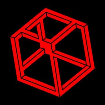 Impossible shapes. Optical illusion. Sacred geometry figures. Abstract eternal Stock Illustration