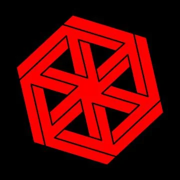 Impossible shapes. Optical illusion. Sacred geometry figures. Abstract eternal Stock Illustration