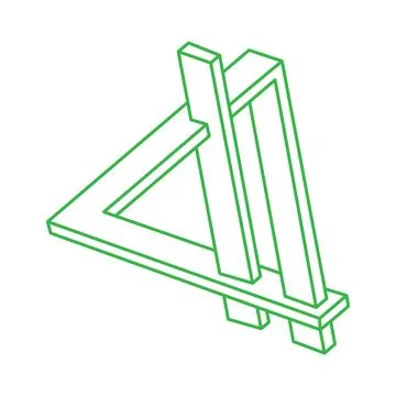 Impossible shapes. Optical illusion. Sacred geometry figures. Abstract eternal Stock Illustration