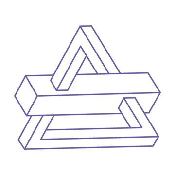Impossible shapes, optical illusion tattoo, vector. Optical art objects. Logo in Stockillustratie