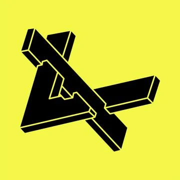 Impossible shapes, optical illusion, vector. Optical art objects. Geometric 스톡 일러스트
