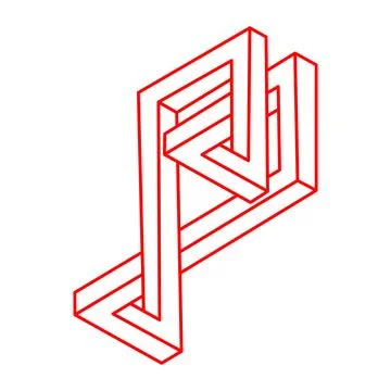 Impossible shapes, optical illusion, vector. Logo. Optical art objects イラスト素材