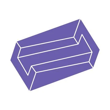 Impossible shapes, optical illusion, vector. Optical art objects. Logo in trendy Stock Illustration