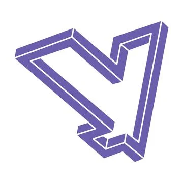 Impossible shapes, optical illusion, vector. Optical art objects. Logo in trendy Stockillustratie