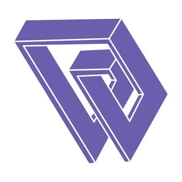 Impossible shapes, optical illusion, vector. Optical art objects. Logo イラスト素材