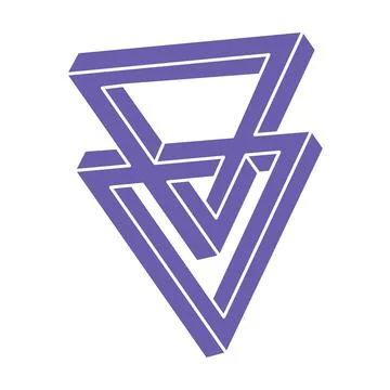 Impossible shapes, optical illusion, vector. Optical art objects. Logo イラスト素材