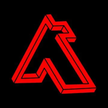 Impossible shapes, optical illusion, vector. Optical art objects. Modern logo Illustrazione stock