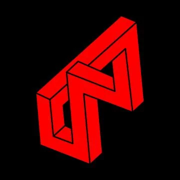 Impossible shapes, optical illusion, vector. Optical art object. Logo. Geometric Stock Illustration