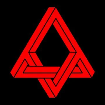 Impossible shapes, optical illusion, vector. Optical art object. Logo. Geometric Stock Illustration