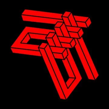 Impossible shapes, optical illusion, vector. Optical art objects. Logo Stock Illustration