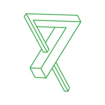 Impossible shapes, optical illusion, vector. Optical art objects. Logo 스톡 일러스트