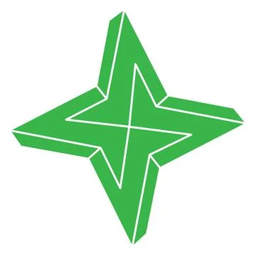 Impossible shapes, optical illusion, vector. Optical art object. Geometric Stock Illustration